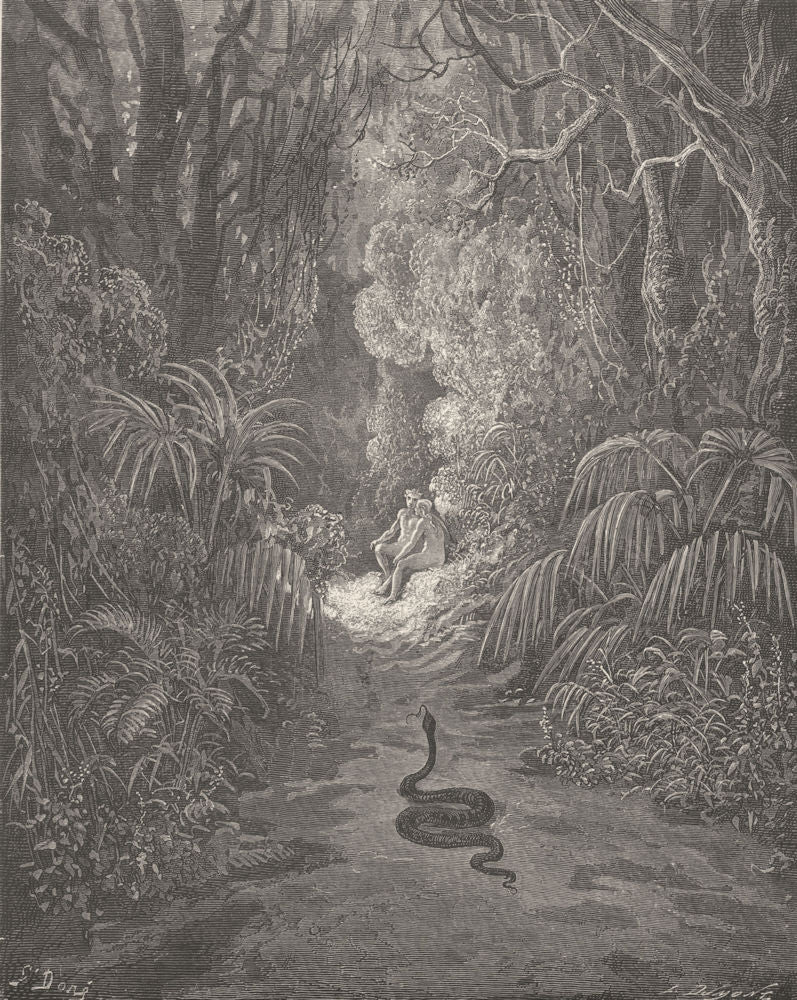 MILTON PARADISE LOST.Nearer he drew walk traversed stateliest covert c1886
